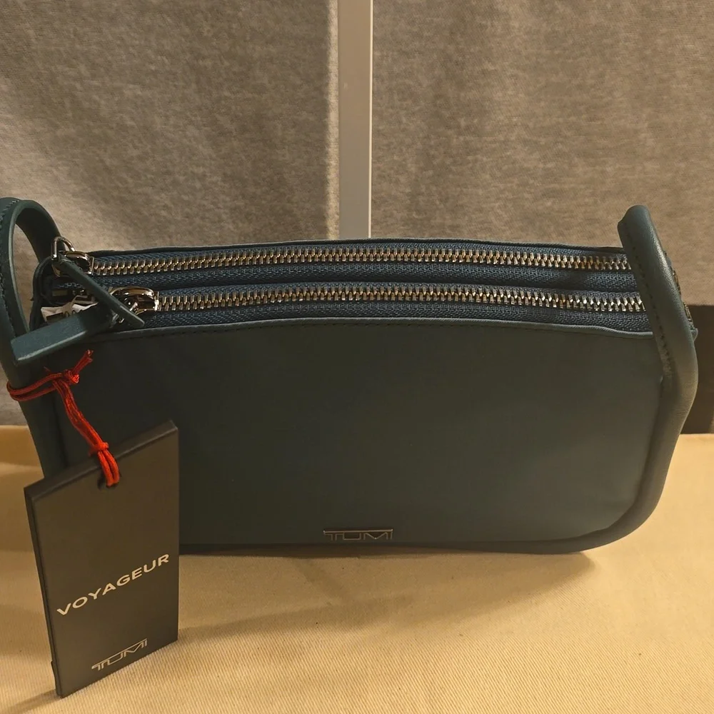 Tumi Voyageur Small Cosmetic Pouch in Deep Teal